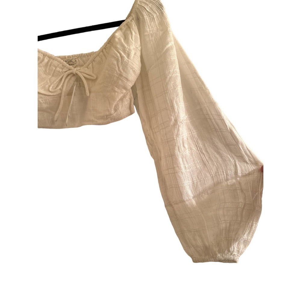 L*Space Daphne Cropped Boho Top in Cream Size S - Picture 4 of 8
